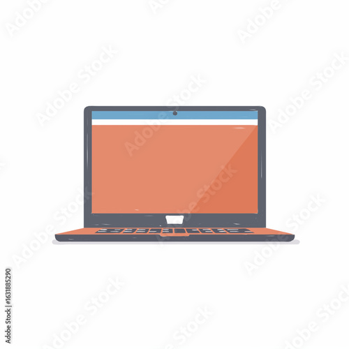 laptop with blank screen