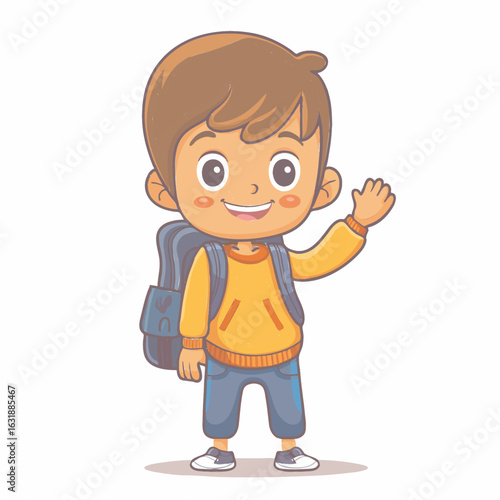 boy with a backpack