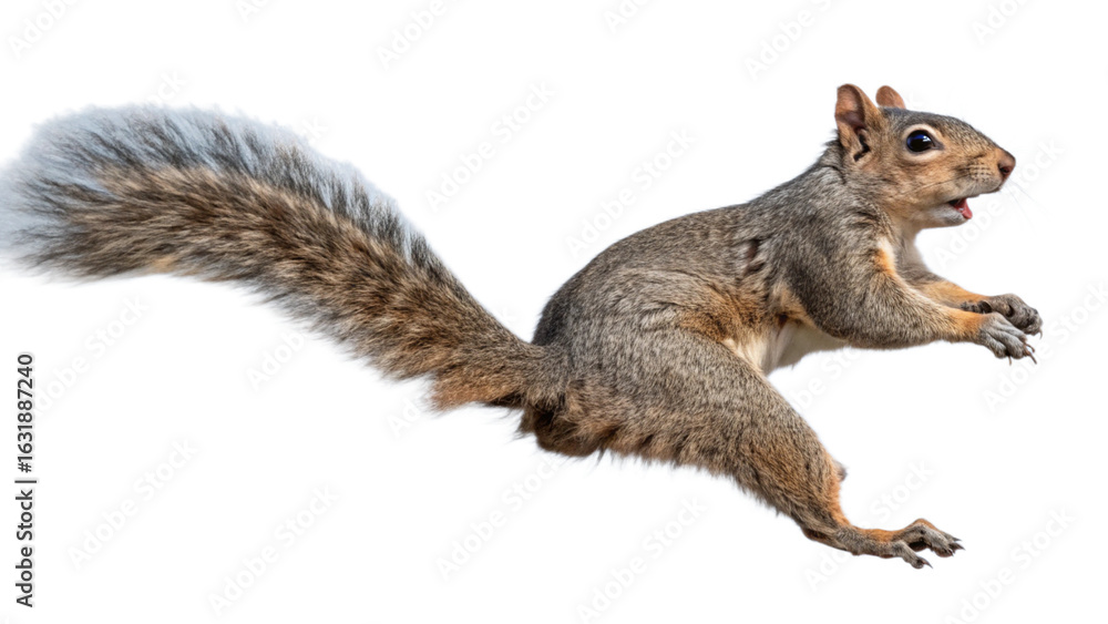 Obraz premium Squirrel, isolated transparent background