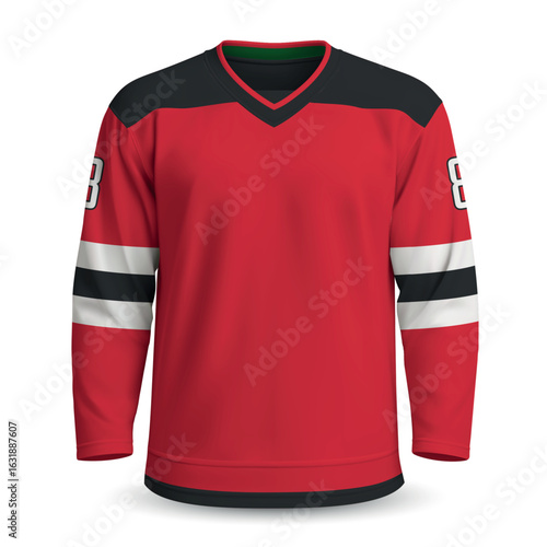 Realistic Ice Hockey home jersey in style