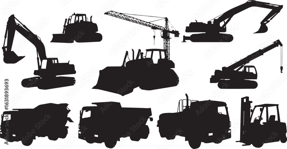 Obraz premium Construction Equipment Set