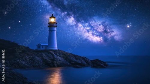 lighthouse at night