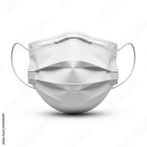 white medical face mask isolated on white background protection against viruses