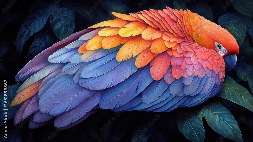 Fototapeta premium blue and yellow macaw