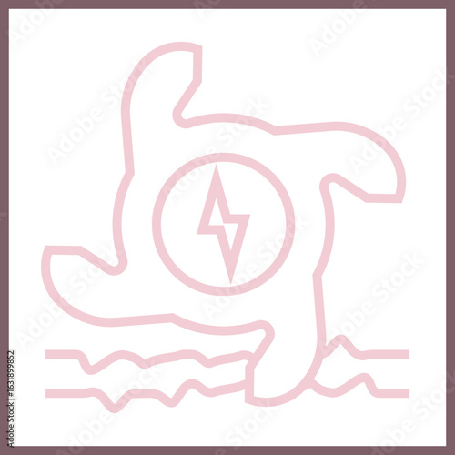 Hydropower icon design