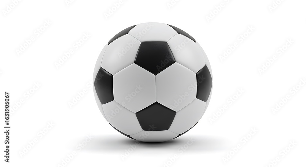 Fototapeta premium Soccer ball on white background