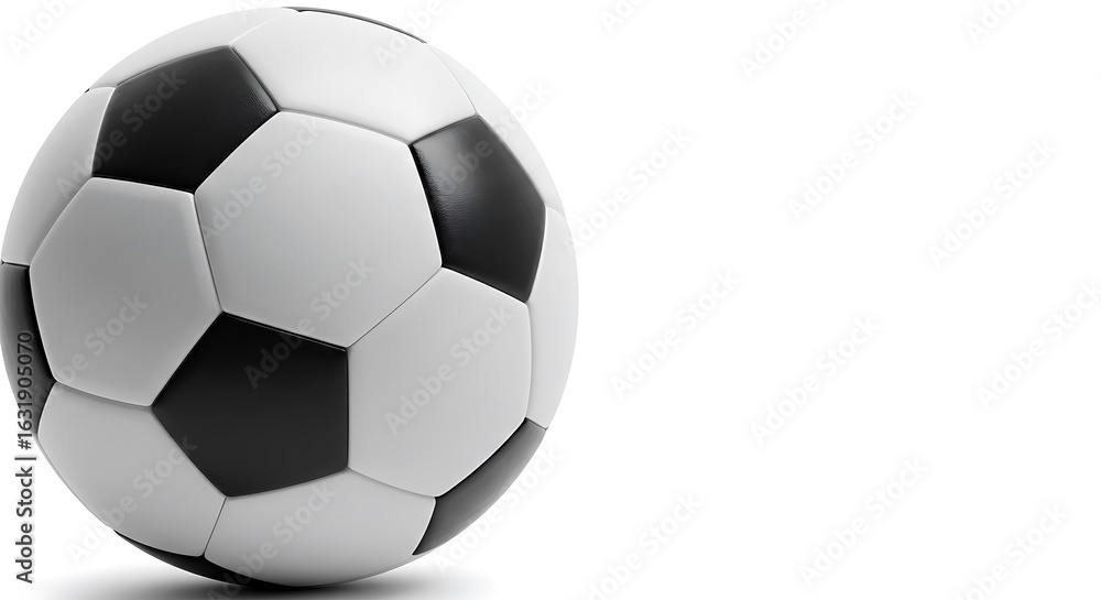 Fototapeta premium Soccer ball with realistic lighting