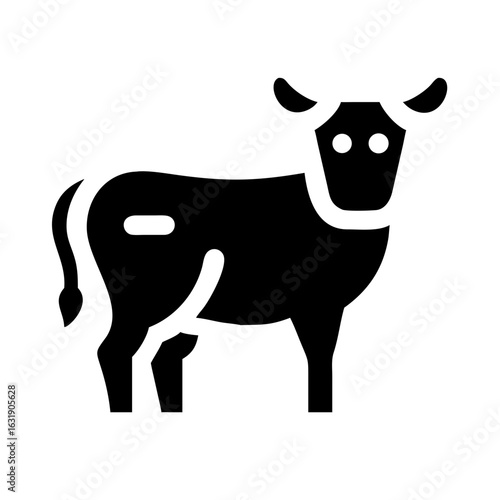black and white cow