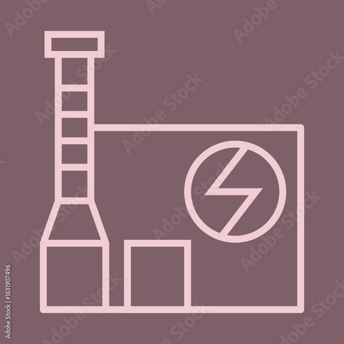 Geothermal Plant icon design
