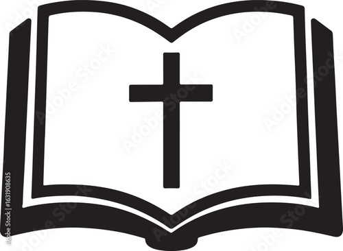 Christian Cross with Holy Book – Faith and Scripture Symbol