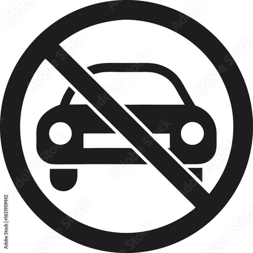 no parking sign isolated