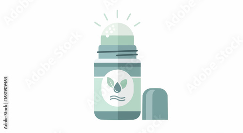 Roll-on deodorant illustration for personal hygiene and freshness
