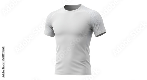 Wallpaper Mural A blank white fitted short sleeve athletic t-shirt on a transparent background for design mockups, emphasizing the shirt's shape. Torontodigital.ca