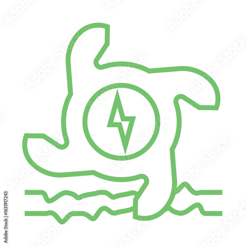 Hydropower icon design