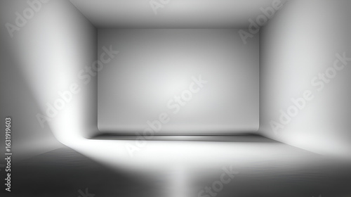 Wallpaper Mural An empty bright gray room with soft lighting and rounded corners Torontodigital.ca