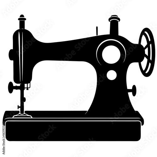 Sewing Machine Silhouette Vector