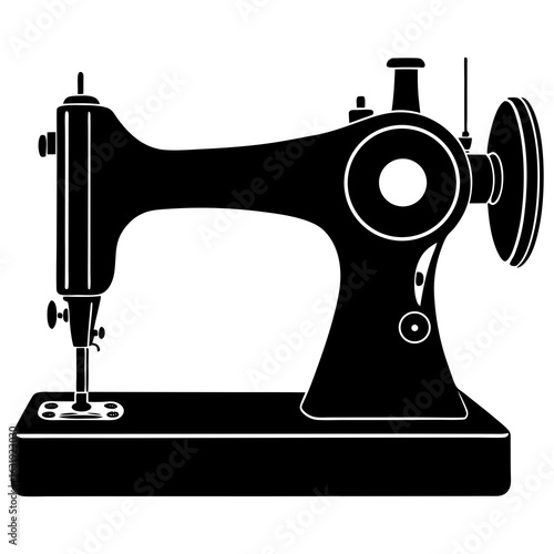 Sewing Machine Silhouette Vector