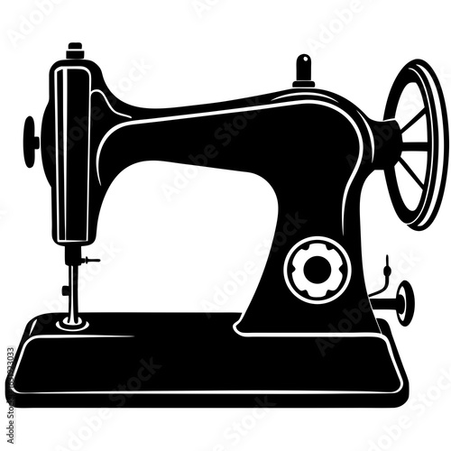 Sewing Machine Silhouette Vector
