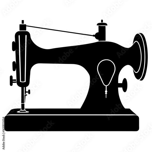 Sewing Machine Silhouette Vector
