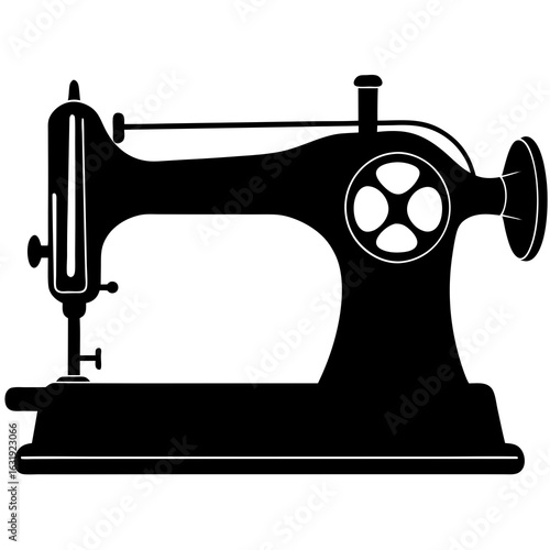 Sewing Machine Silhouette Vector