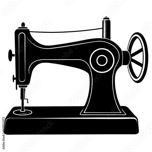Sewing Machine Silhouette Vector