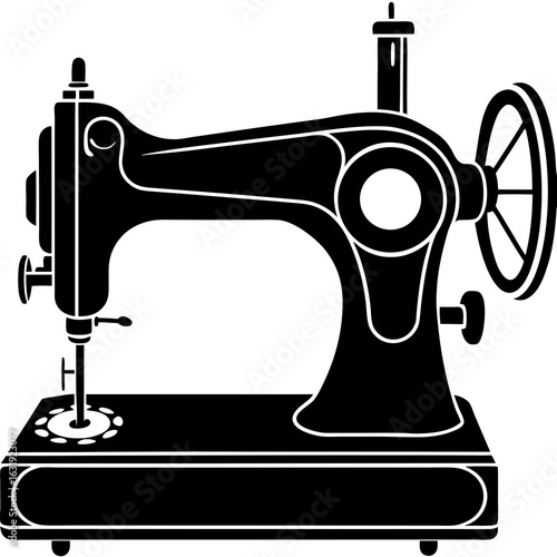 Sewing Machine Silhouette Vector