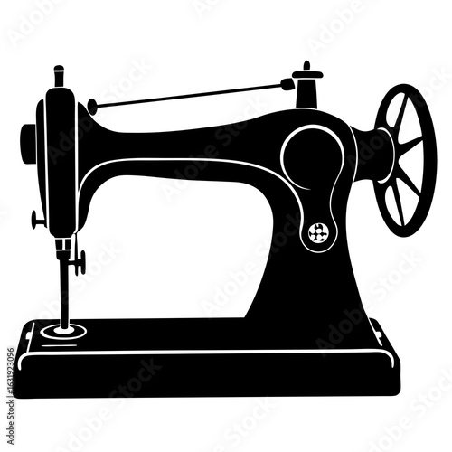Sewing Machine Silhouette Vector