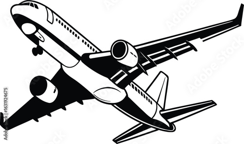 vector illustration of a plane silhouette