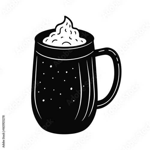 Ayran Frothing in Copper Mug,