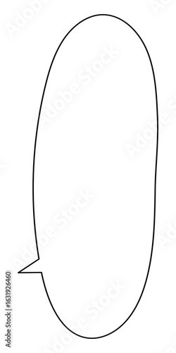 シンプルでおしゃれな手描き吹き出しのイラスト