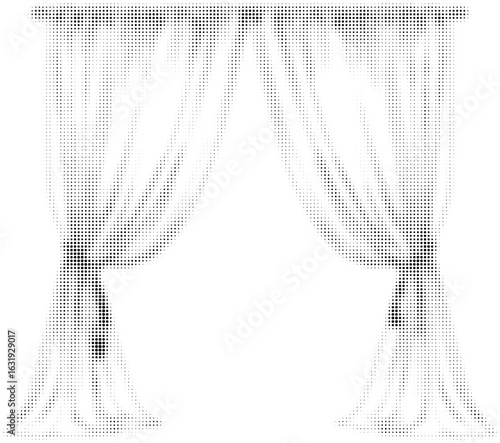 Elegant white sheer curtains in dot pattern creating a vintage aesthetic