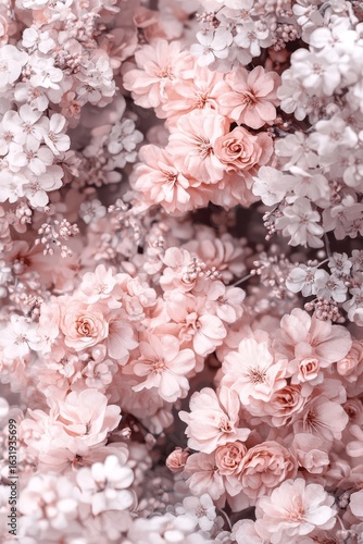 Delicate pastel floral arrangement in light brown hues featuring wildflowers and gentle star accents