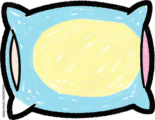 Childs Drawing of a Pillow