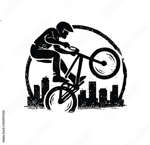 cyclist silhouette vector