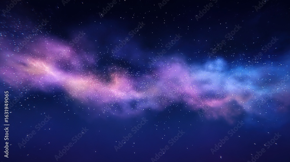 Fototapeta premium Colorful Space Galaxy Cloud Nebula – Stary Night Cosmos with Vibrant Gas Clouds, Twinkling Stars, and Cosmic Hues Painting the Universe