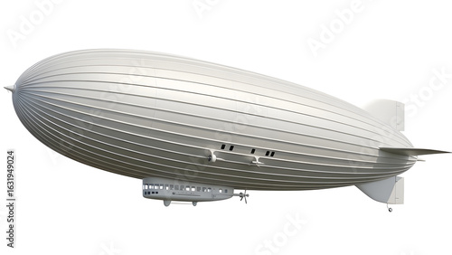 Explore vintage airship zeppelin dirigible aviation history travel transportation technology illustration on transparent background