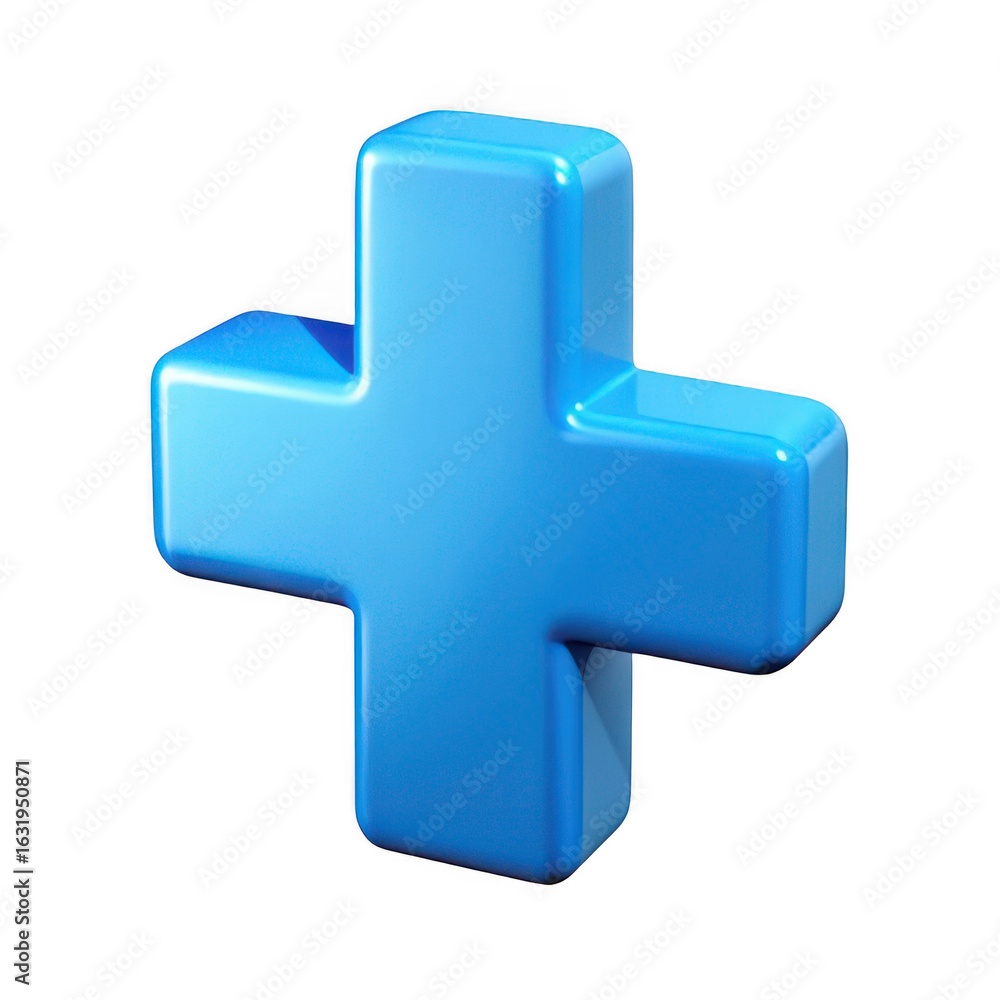 Obraz premium 3d blue medical cross symbol