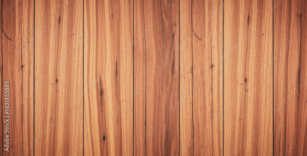 Obraz premium Wood planks background showing natural wood grain and texture in brown tones, emphasizing earthy warmth and handcrafted surface detail perfect for product presentation or rustic graphic design use.