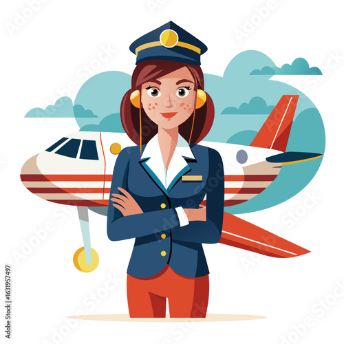 stewardess in uniform