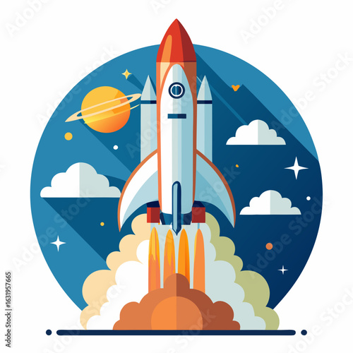rocket in space