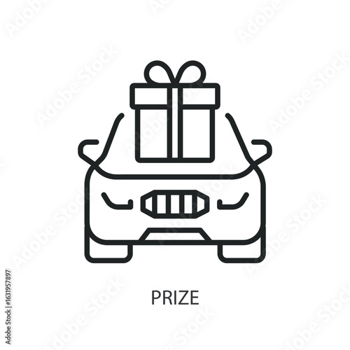 Prize thin line vector icons.