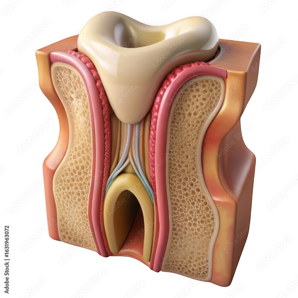 Obraz premium 3d anatomical tooth cross section model