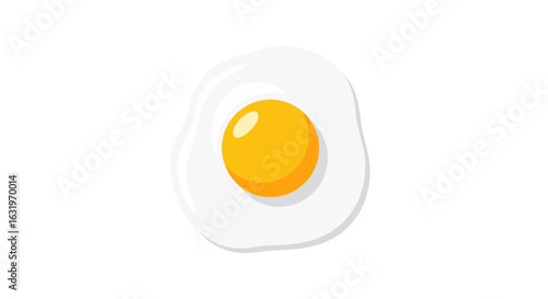 Sunny Side Up: A Simple and Appetizing Fried Egg Illustration