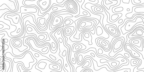 Topographic map background geographic line map with elevation assignments. Design illustration for wall art, fabric, packaging, web, banner, wallpaper.