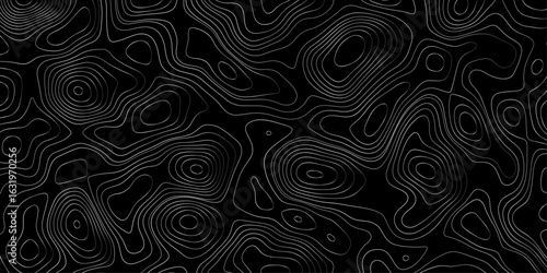 Topographic map background geographic line map with elevation assignments. Design illustration for wall art, fabric, packaging, web, banner, wallpaper.