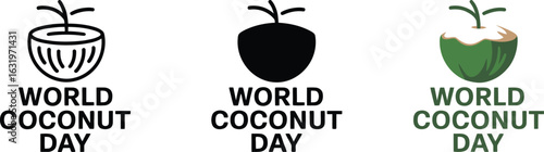 Celebrate World Coconut Day with vibrant tropical graphics