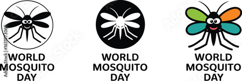 Celebrate World Mosquito Day with playful insect graphics