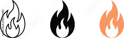 Dynamic flame icons for modern design projects