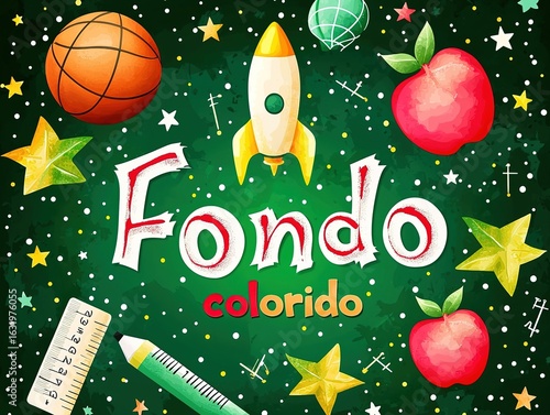 Back to School Sale 50% Off Shop Now, Flat Vector Cartoon, High Resolution Vector with Bold White Text
