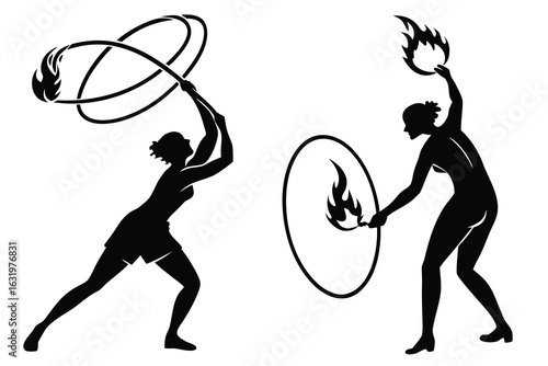Fire Dancers and Poi Spinners